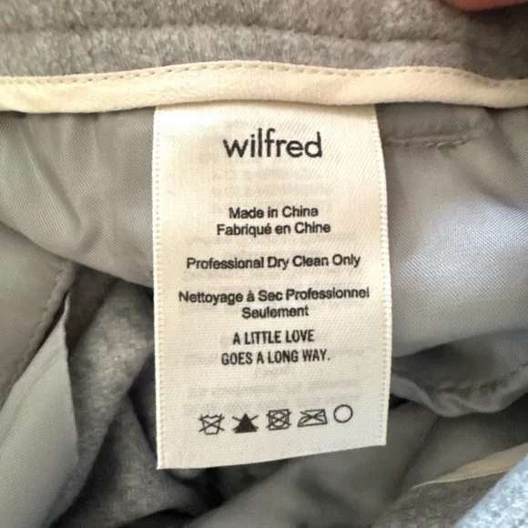 ARITZIA WILFRED JALLADE Light Gray Belted Trousers (US 0) - Picture 8 of 9